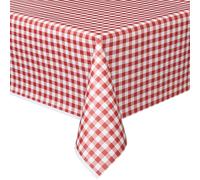 Unique Red Gingham Pattern Rectangular Plastic Table Cover (137cm x 274cm) 1 Piece - Ideal for Parties and Events