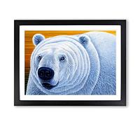 Unique Polar Bear H1022 Framed Print for Living Room Bedroom Home Office Décor, Wall Art Picture Ready to Hang, Black A2 Frame (64 x 46 cm)