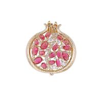 Unique Pomegranate Brooch Symbolizing Prosperity Alloy Construction Long Time Use Stylish Pomegranate Brooch
