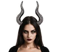 Unique Punk Hairband With Devil Horn Design Fashion Hair Ornament Adjustable Headpiece For Parties Weddings Daily Wear Unisex Gothic Devil Hairband