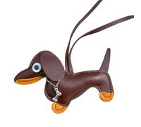 Unique Puppy Key Rings Adornment Sturdy PU Leather Sausage Dog Keychain Key Chain Charm For Individualized Styles