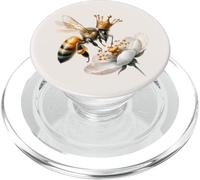 Unique Queen Bee For Women With Bee Crown For Queens Floral PopSockets PopGrip for MagSafe