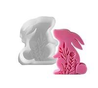 Unique Rabbits Decoration Sturdy Making Mold for Handmade Easters Rabbits Scented Ornament Scented Silicone Mold