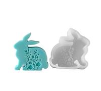 Unique Rabbits Decoration Sturdy Making Mold for Handmade Easters Rabbits Scented Ornament Scented Silicone Mold