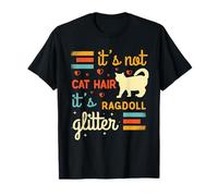 Unique Ragdoll Mom Black Funny Ragdoll Cat Lover Heart Collar T-Shirt, Small, Short Sleeve, Classic Fit, Pull On, Cotton, Machine Wash, Unisex-Adults, Cat Lovers, Cat Owners, Party, Glitter