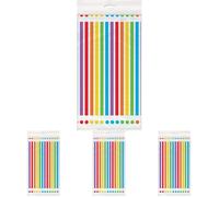 Unique Rainbow Birthday Rectangular Plastic Table Cover (137cm x 213cm) 1 Piece - Durable Party Tablecloth for Festive Celebrations (Pack of 4)