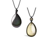 Unique Rainbow Eye Obsidian Drop Pendant -Unleash The Magic of Nature, 30mm, Stone obsidian, No Gemstone