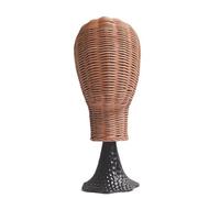 Unique Rattan Hat And Wigs Organizing Stand With Black Base Photography Studio Equipment For Travel And Exhibitions