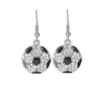 Unique Rhinestone Stud Drop Cute Basketball Volleyball Baseball Football Rugby Shiny Crystal Sport Game Team Player Fan Sparkly Earrings Jewelry for Women-drop basketball, Zinc, No Gemstone