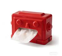 Unique Robot Tissue Box Gift - Creative Desktop Napkin Dispenser for Men Women - Fun Housewarming Present, Dorm Room Essential, Office Desk Accessory(Rot)