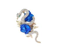 Unique Rose And Snake Brooch Stylish Rose And Snake Artistic Badge Designed For Elites And Artistic Women Evening Party