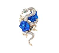 Unique Rose and Snake Brooch Stylish Rose And Snake Brooch Artistic Badge Designed For Elites And Artistic Women
