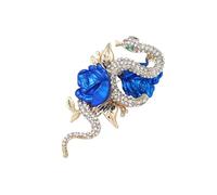 Unique Rose And Snake Brooch Stylish Rose And Snake Brooch Artistic Badge Designed For Elites And Artistic Women Socialites Fashion Accessory