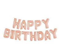 Unique Rose Gold Happy Birthday Foil Letter Balloon Banner Kit, 14"