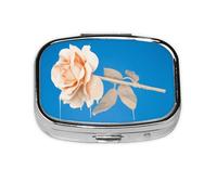 Unique Rose,Meta Pill Box 2 Compartment Medicine Case,Portable Organizer,Rectangle Meta Portable Organizer Pill Box 2123 Compartment Medicine Case