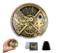 Unique Roulette Metal Dice Set - Mechanical Spinner for D&D, DND, Dungeons and Dragons TRPG - Steampunk Fidget D20 All in One With D6, D8, D10, D12