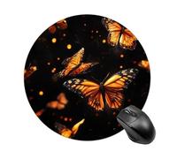 Unique Round Mouse Pad Mouse Mat With Smooth Surface For Computer Gaming Office Typist, 7.8 Inches, Compatible With Monarch Butterfly Butterflies Art
