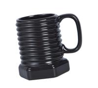 Unique Screw Shape Ceramic Mug 380ML Large Capacity Ceramic Construction Nonslip Base for Safe and Humorous Drinking Ergonomic Mug