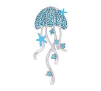 Unique Sea Creature Brooch Handcrafted with Colorful Crystals Jewelry Accessories for Casual Outfits Rhinestones Jellyfish Brooch Sea Creature Themed Badge Jewelry Accessories Perfect