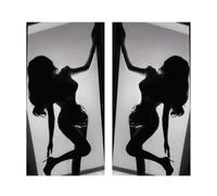 Unique Seductive Female Images Stickers Weather Resistant Car Pillar Stickers Decorative Decal for Car Side Pillars Scratch Protection Film