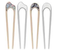 Unique Shape Hair Pins Large French Metal Hair Fork For Women Fashionable Bun Elegant Hair Clip Fashion Hairpieces