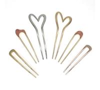 Unique Shape Hair Pins Large French Metal Hair Fork For Women Fashionable Bun Elegant Hair Clip Fashion Hairpieces