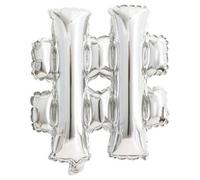 Unique Silver Letter Hashtag Shaped Foil Balloon 14Inch