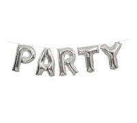 Unique Silver Party Foil Letter Balloon Banner Kit, 14"