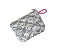 Unique Silver PU Quilted Pouches Space Saving Designs Bags for Handbags Or Pockets Suitable for Fashion Women Pocket Organizers