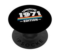 Unique Since 1971 Edition Birthday Vintage 1971 PopSockets Adhesive PopGrip