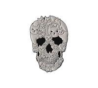 Unique Skeleton Cats Brooch Weird Cartoon Design Smooth Brims Alloy Accessory For Clothing Bags Decors Trendy Skull Theme Jewelry Gift
