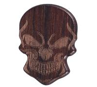 Unique Skull Guitar Pick, Solid Wood, Excellent Sound Quality, Personalized for Halloween (Type B(chacate Preto