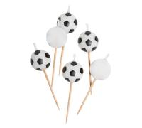 Unique Soccer Pick Birthday Candles, 6 pack