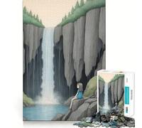 Unique Solitary Figure Adult Jigsaw Puzzles1000 Pieces Brain Game Gift High Precision Die Cut Relaxing Indoor Group Activity (38x26cm)