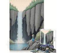 Unique Solitary Figure Jigsaw Puzzles for Adults1000 Piece Mind Training Cozy Downtime Laser Cut Joyful Xmas (38x26cm)