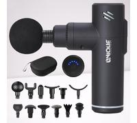 Unique Solutions Mini Gun Massager Deep Gun Percussion Deep Tissues Muscle Massager, Quiet Muscle Massage Gun for Shoulder,Neck,Back,Arm,Leg 12 Heads of Massage