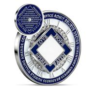 Unique Spin Diamond Na Medallions - 12 Steps Sparkly Crystal Na Sobriety Coin - Clockwork Addiction Recovery NA Chips and Medallions - Celebrate 1-65 Prime Clean Narcotics Anonymous Gift for Men Women