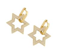 Unique star earrings fashionable ear buckle elegant dangle statement geometric dangle for modern young women, フリーサイズ
