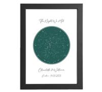 Unique Star Map Night Sky Print, Personalised for Special Days - Anniversaries, Birthdays, Christmas, Valentine's, Weddings - Gift for Him, Her