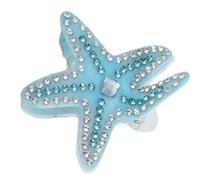 Unique Starfishes Shape Clip Rhinestones Oceans Hair Trendy Suitable for Various Hairstyles Holiday Clip