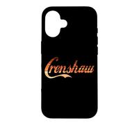 Unique Striped Brown Text Says CRENSHAW Case for iPhone 16