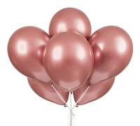 Unique Stunning Rose Gold Platinum Latex Balloons (27cm) - Elegant, Luxurious & Vibrant Party Decorations - Perfect for Show-Stopping Celebrations - 6ct