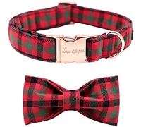Unique style paws Christmas Dog Collar, Bowtie Dog Collar, Comfortable Adjustable Dog collars Pet for X-Large Dogs and Cats, Neck 41-66cm