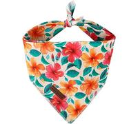 Unique style paws Dog Bandanas, Triangle Flower Pet Scarf for Boy and Girl, Premium Durable Fabric, Colorful Flower Dog Kerchief for Medium and Large Dogs (Small)