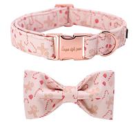 Unique style paws Dog Collar, Pet Collar Dog Bowtie Gift for Girl or Boy Dogs, Christmas Gingerbread Man Adjustable Dog Collar for X-Small Dogs
