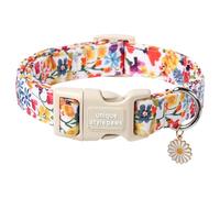 Unique style paws Dog Collar Quick Release Cotton Colorful Flower Collar Gift Durable Cute Collar for Small Medium Large Boys Girls Dogs