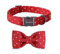 unique style paws Dog Collar with Bowtie, Durable Adjustable Dog Collars, Bow Dog Collar for Small Medium Large Girl or Boy Dogs and Cats