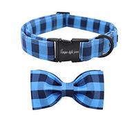 unique style paws Dog Collar with Bowtie, Durable Adjustable Dog Collars, Bow Dog Collar for Small Medium Large Girl or Boy Dogs and Cats