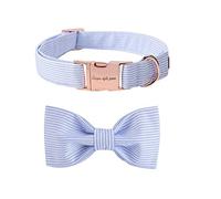 Unique style paws Dog Collar with Detachable Bow tie, Adjustable Dog Collars with Bow for Small Medium Large Dogs or Cats XXS-XL