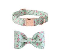 Unique style paws Dog Collar with Detachable Bow tie, Adjustable Dog Collars with Bow for Small Medium Large Dogs or Cats XXS-XL
